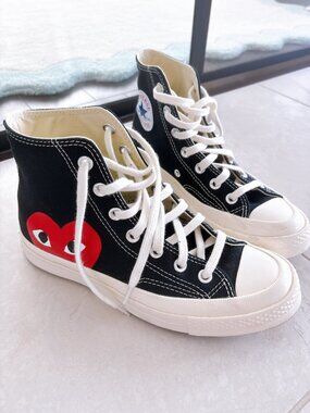 99% NEW CONVERSE X CDG PLAY Chuck Taylor '70 High-Top Sneakers